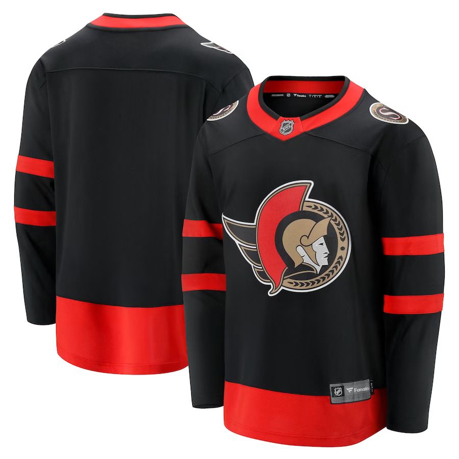 Men Ottawa Senators Fanatics Branded Black Home Breakaway NHL Jersey->customized nhl jersey->Custom Jersey